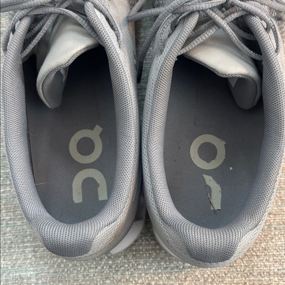 On Cloud 5 Gray Silver White Sneakers Running Shoes Men’s size 9.5 - Picture 9 of 10